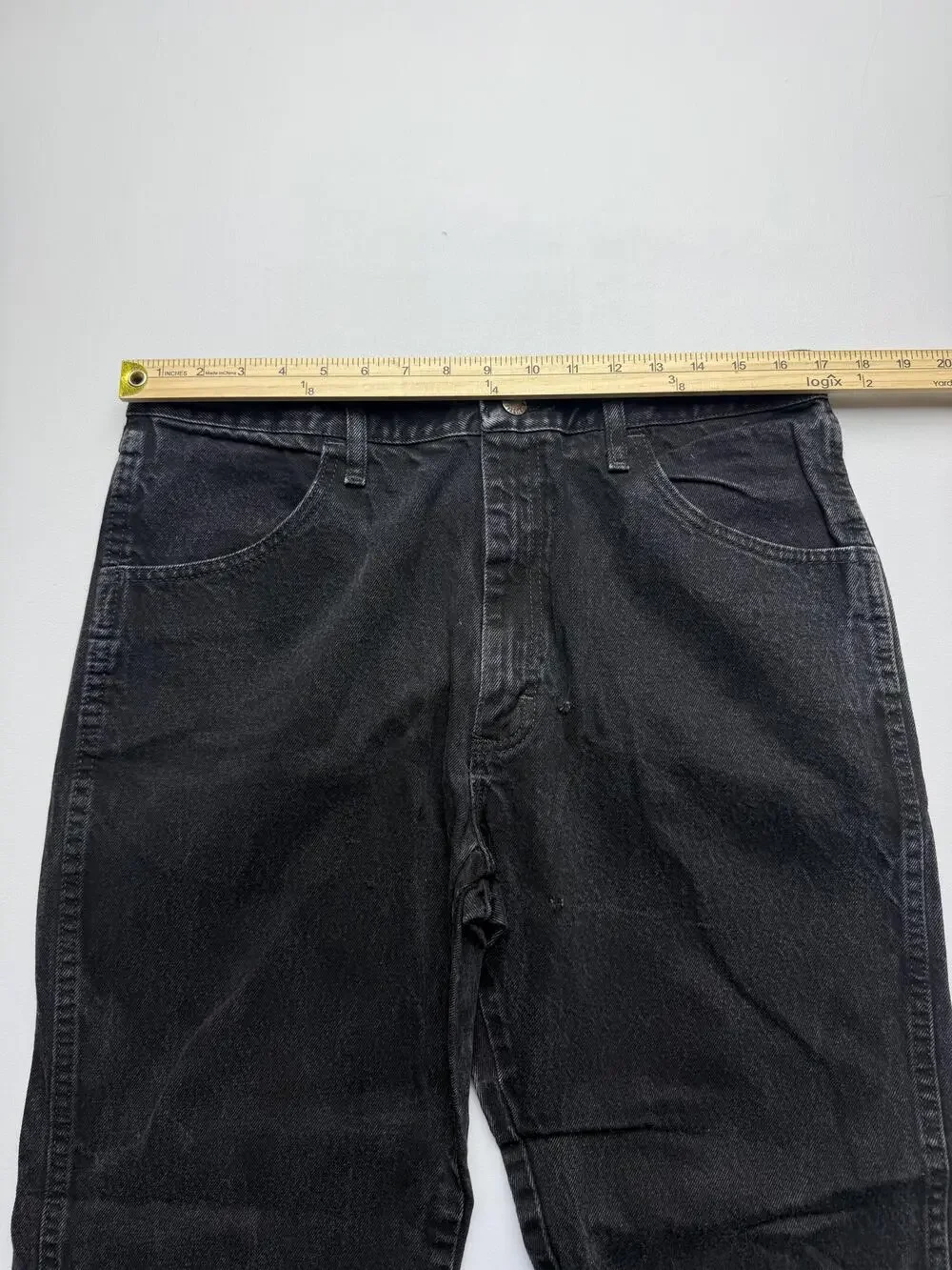 Rustler Jeans Mens 36x30 Gray Charcoal Denim Relaxed Straight Distressed 87619CB
